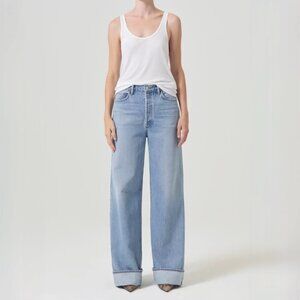AGOLDE Dame High Rise Wide Leg Jeans Size 28